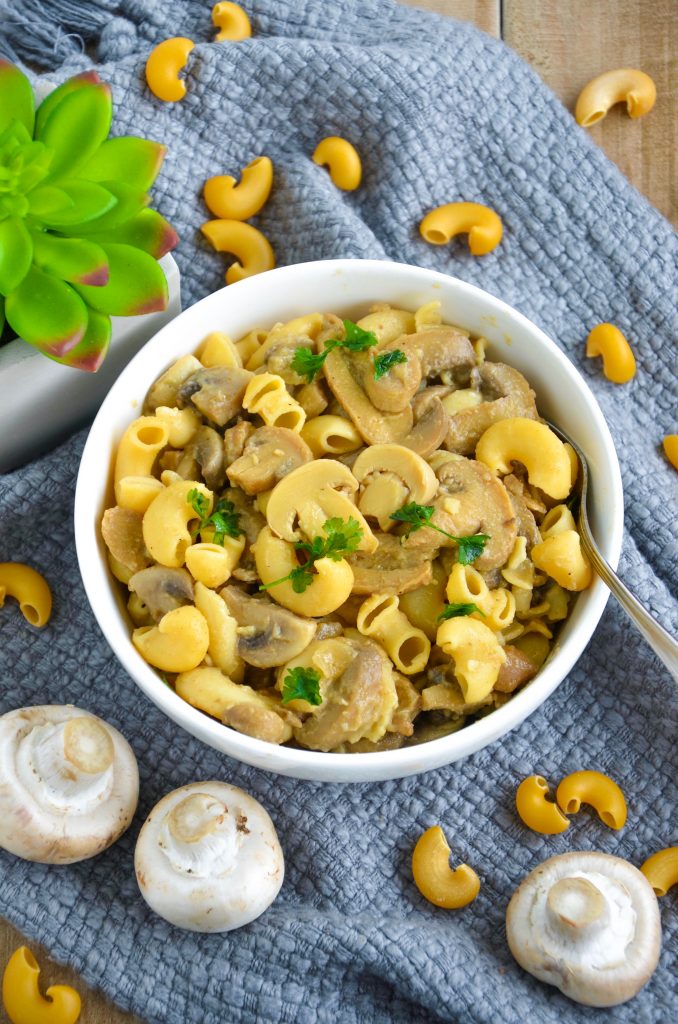 creamy vegan mushroom pasta