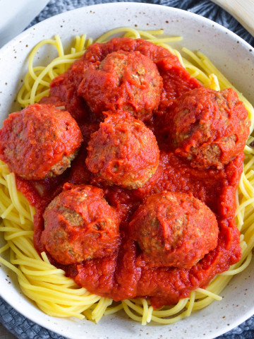 vegan gluten free spaghetti and meatballs