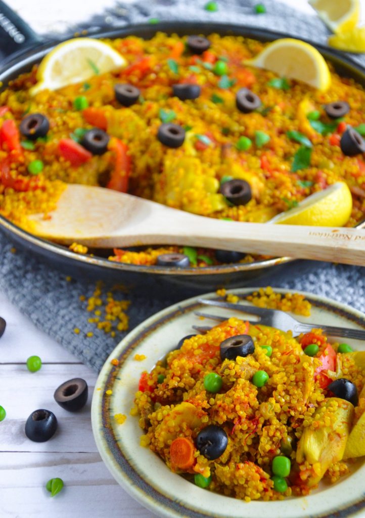 vegetable quinoa paella