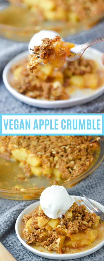vegan apple crumble