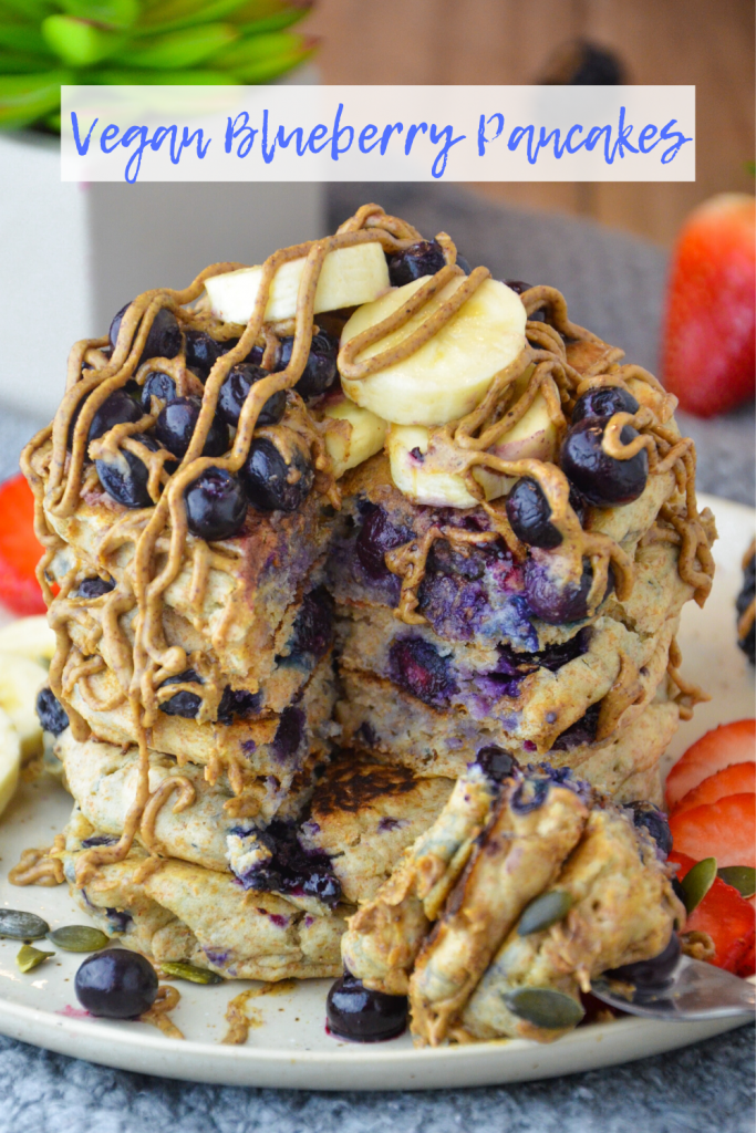 vegan blueberry pancakes