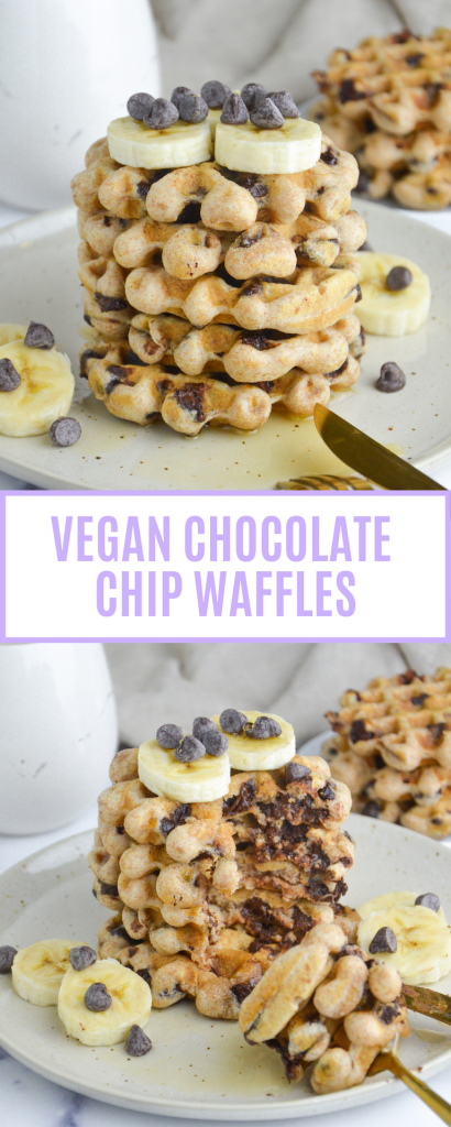 vegan chocolate chip waffles
