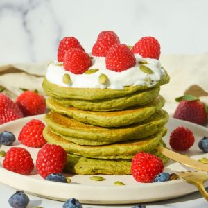 green pancakes on a plate