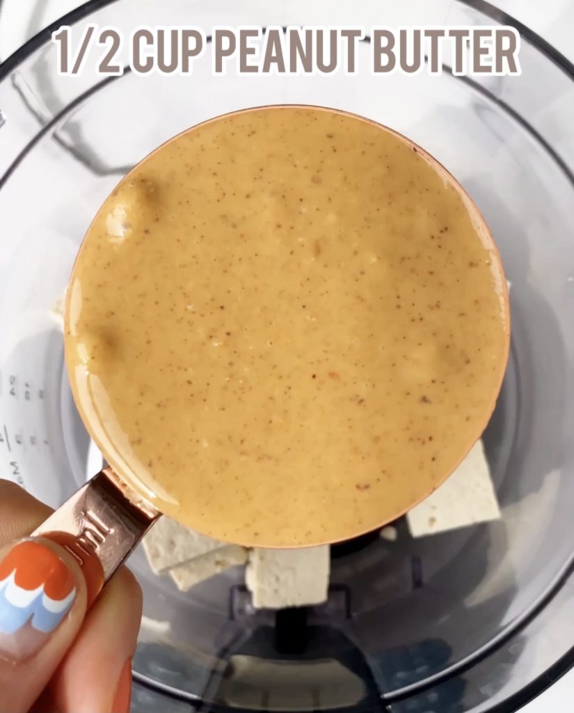 peanut butter in a measuring cup