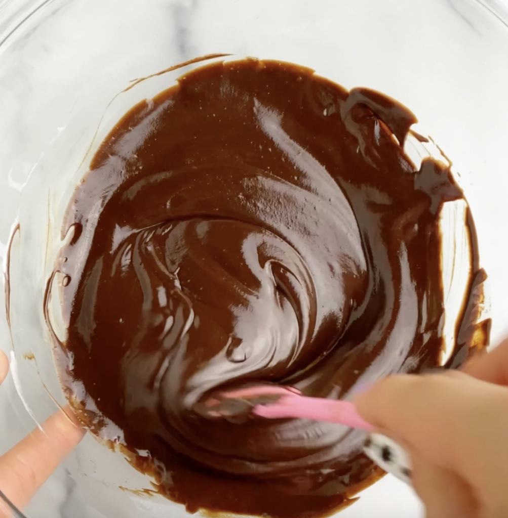 chocolate glaze in a bowl