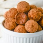 chocolate truffles on a bowl
