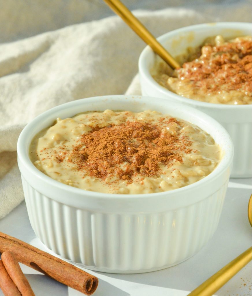 rice pudding in a bowl