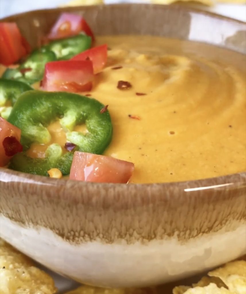 bowl of vegan queso