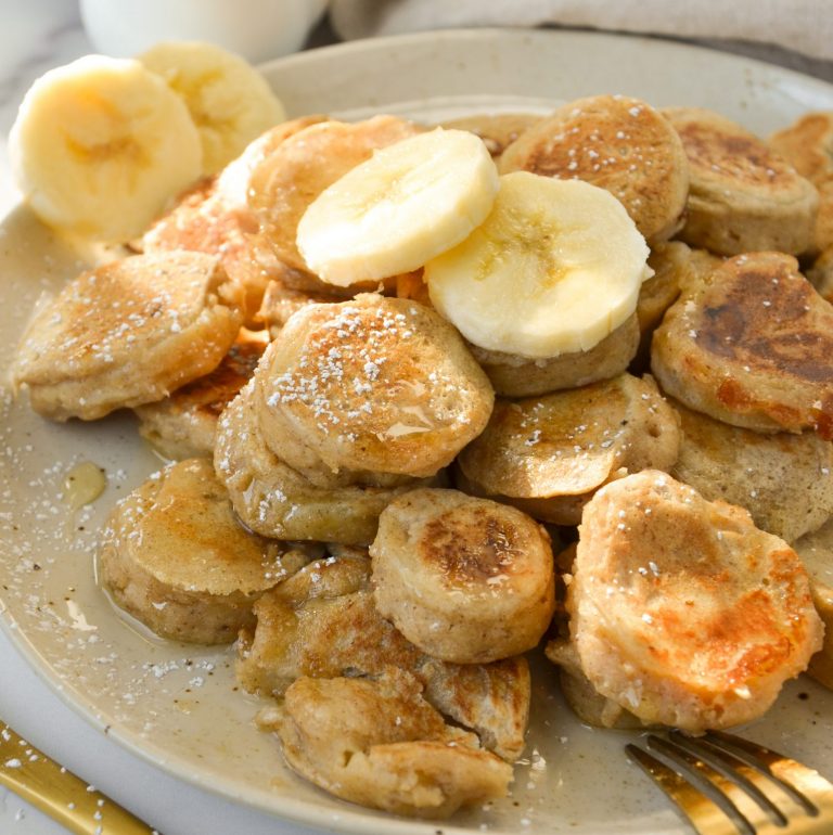 Mini Banana Stuffed Pancakes