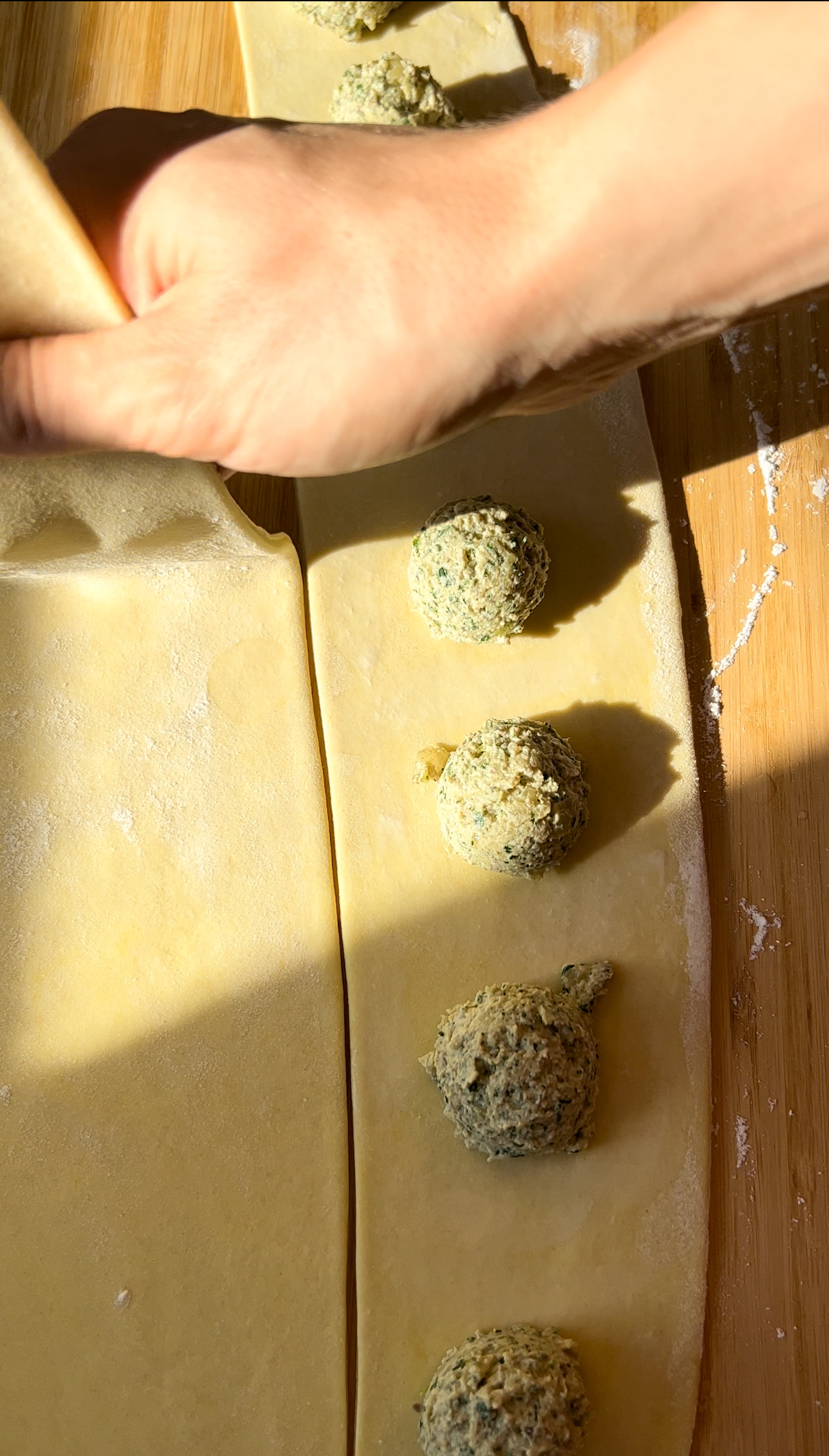 making ravioli