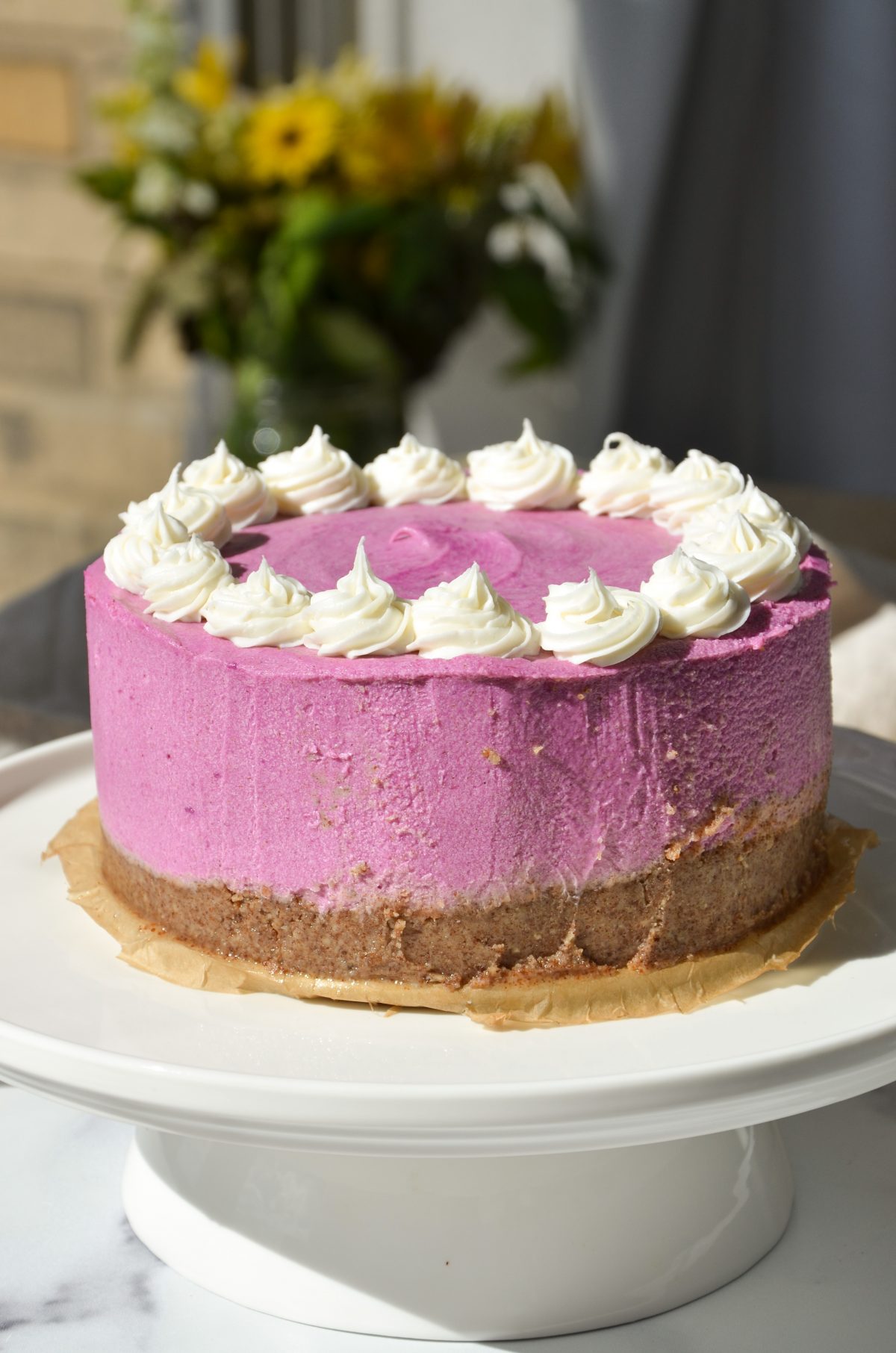 Ube Cheesecake Recipe (NoBake, DairyFree) Veggie World Recipes