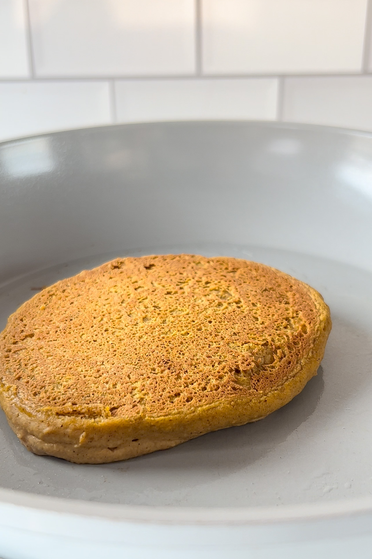 pumpkin pancake on a pan