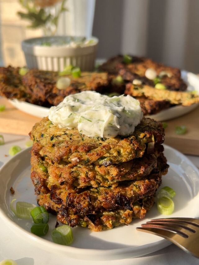 Vegan Zucchini Fritters in the Air Fryer Veggie World Recipes