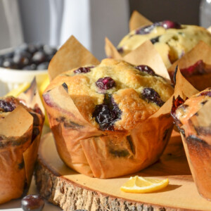 a jumbo vegan copycat Starbucks blueberry muffin