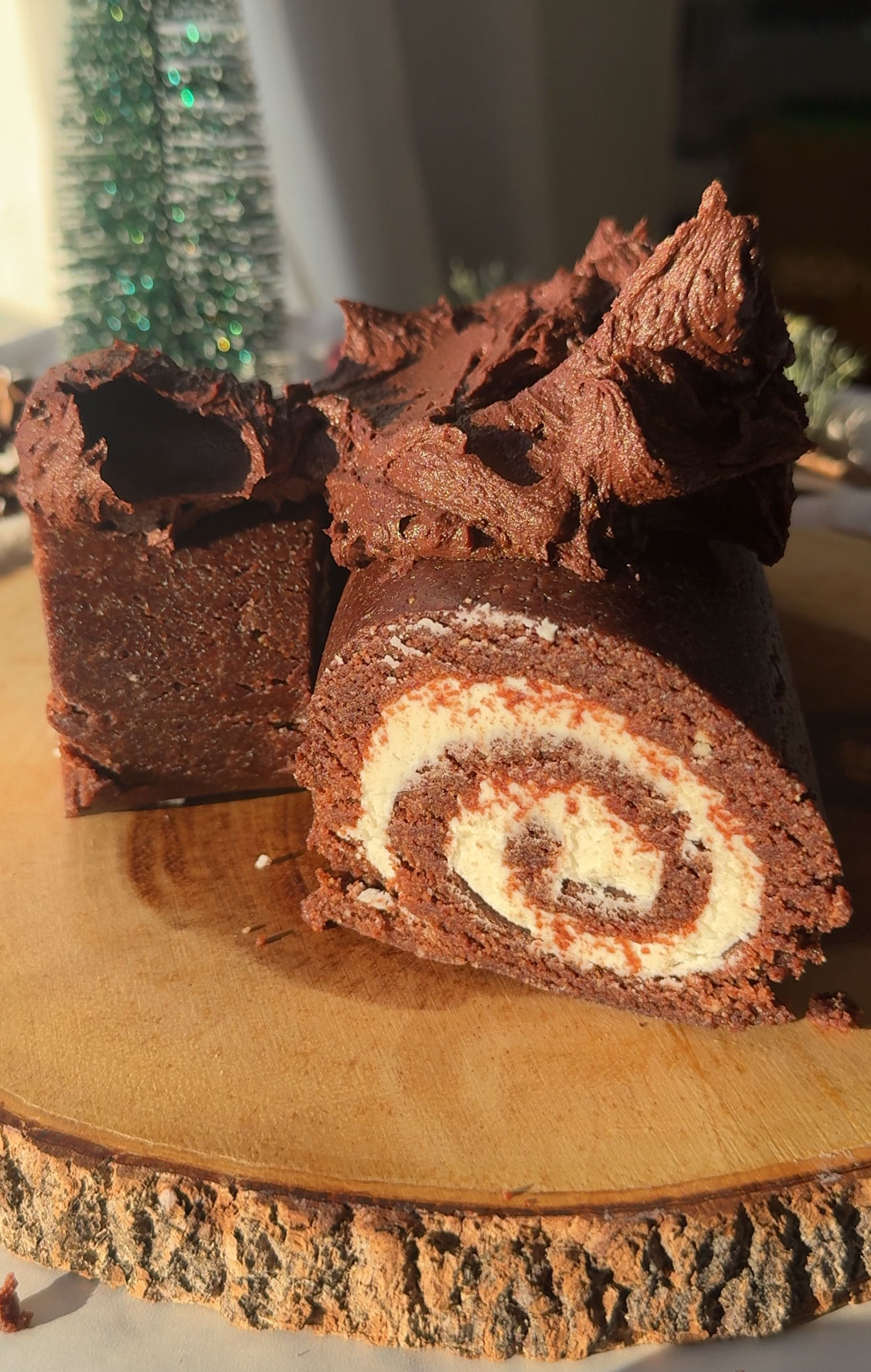 A frosted yule log.