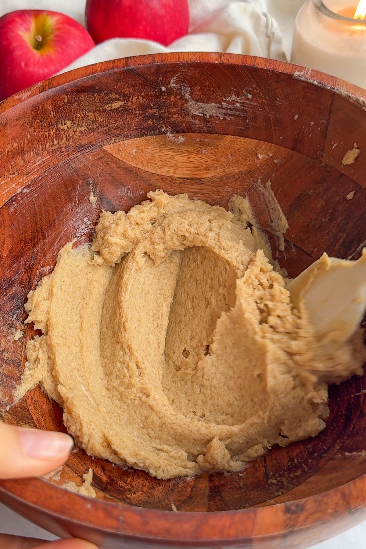 Cookie ingredients mixed together.